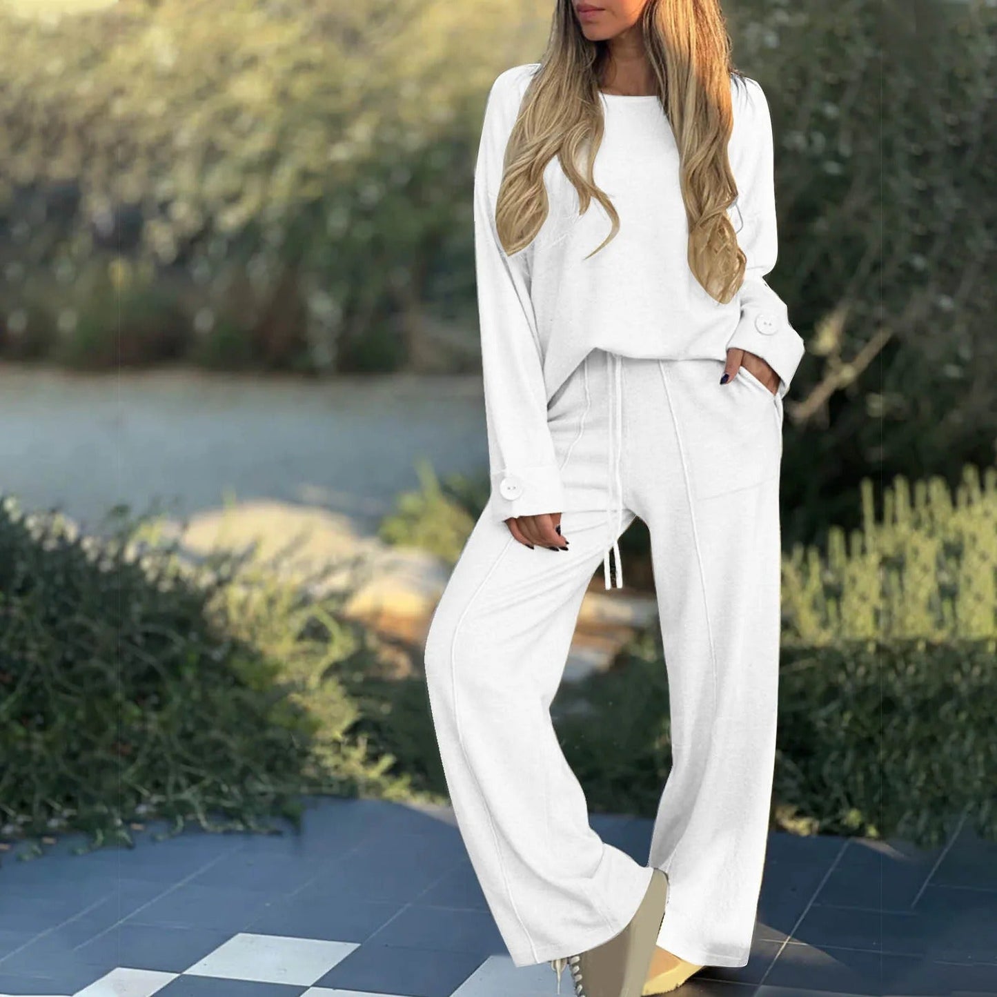 Daisy - Abito a maniche lunghe e pantaloni larghi per donna