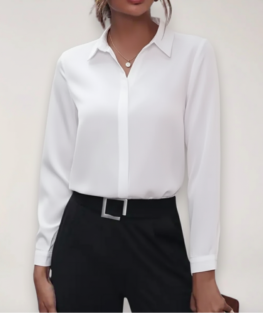 Blusa da Ufficio con Bottoni da Donna
