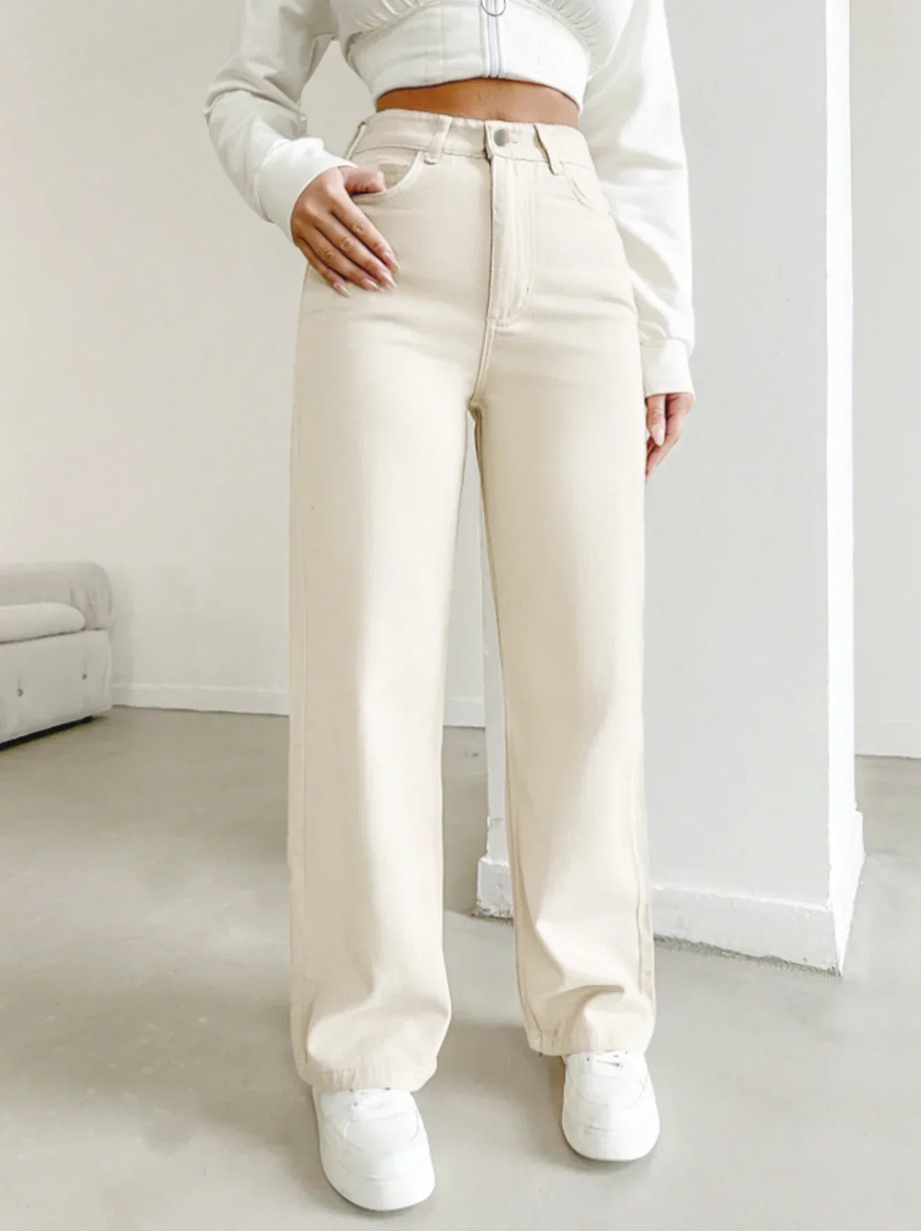 Pantaloni a Gamba Dritta da Donna