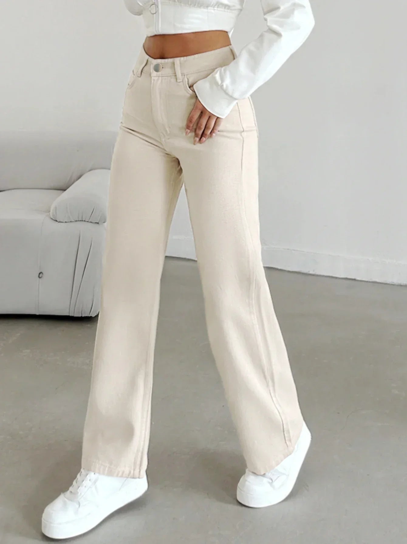 Pantaloni a Gamba Dritta da Donna